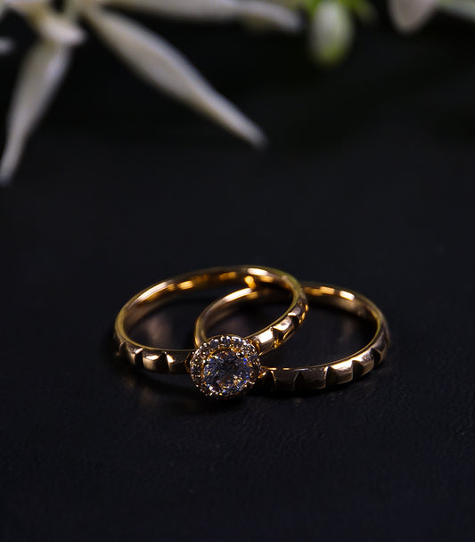 Golden Double Ring